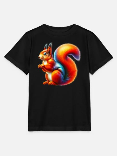 Eichhörnchen - Stanley/Stella Kinder T-Shirt MINI CREATOR - Schwarz