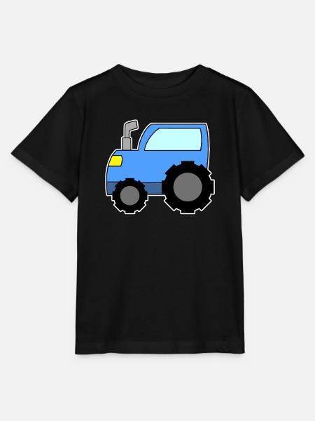 Traktor Blau - Stanley/Stella Kinder T-Shirt MINI CREATOR  - Schwarz