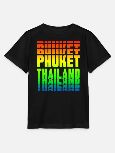 Phuket Thailand Regenbogen Design - Stanley/Stella Kinder T-Shirt MINI CREATOR  - Schwarz