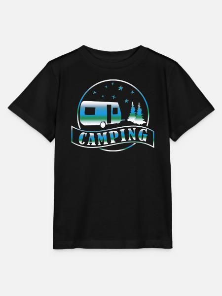 Camping Caravan Wald - Stanley/Stella Kinder T-Shirt MINI CREATOR  - Schwarz