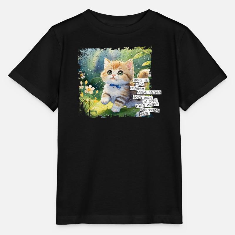 Ce que vous avez peut en avoir beaucoup - Chat - T-shirt bio MINI CREATOR Stanley/Stella Enfant - noir