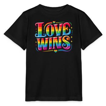 LIEBE GEWINNT: Feiere Stolz und Einheit - Stanley/Stella Kinder T-Shirt MINI CREATOR  - Schwarz - Vorne - Mikhail (115cm)
