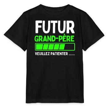 Future grandfather - Stanley/Stella MINI CREATOR Kids’ T-Shirt - black - Front - Mikhail (115cm)