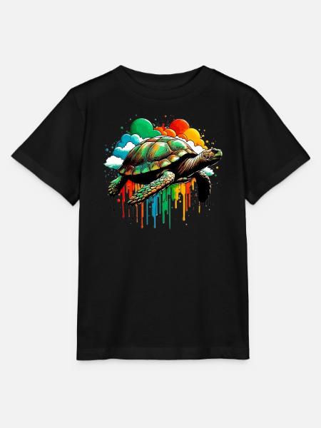 Schildkröte - Stanley/Stella Kinder T-Shirt MINI CREATOR - Schwarz