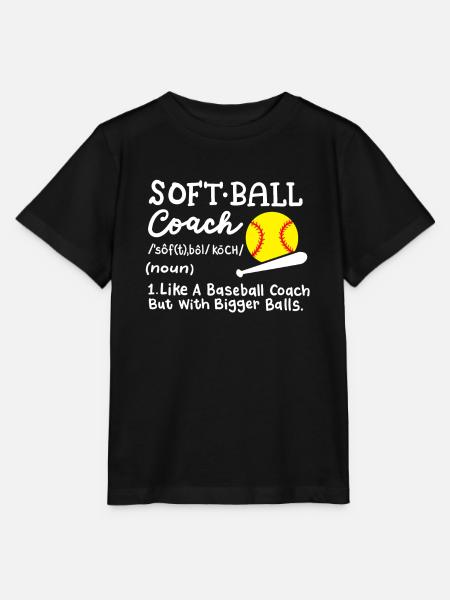 Softball Trainer - Stanley/Stella Kinder T-Shirt MINI CREATOR  - Schwarz