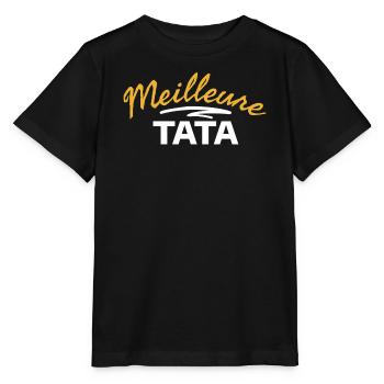 Väterlicher Ausdruck Design TATA Mutter - Stanley/Stella Kinder T-Shirt MINI CREATOR  - Schwarz - Vorne - Mikhail (115cm)