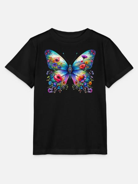 Schmetterling - Stanley/Stella Kinder T-Shirt MINI CREATOR - Schwarz