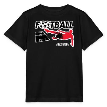 Fußball Fieber Albanien - Stanley/Stella Kinder T-Shirt MINI CREATOR  - Schwarz - Vorne - Mikhail (115cm)