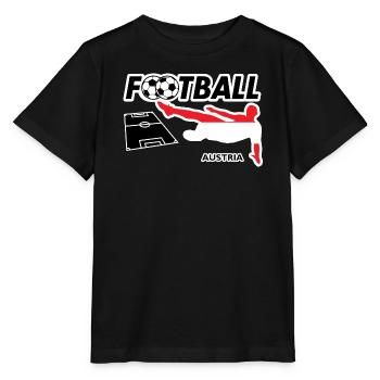 Fußball Fieber Österreich - Stanley/Stella Kinder T-Shirt MINI CREATOR  - Schwarz - Vorne - Mikhail (115cm)