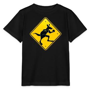 Känguru-Boxen - Stanley/Stella Kinder T-Shirt MINI CREATOR  - Schwarz - Vorne - Mikhail (115cm)