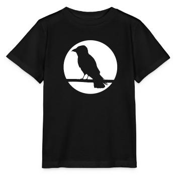 Crow on a branch - Stanley/Stella MINI CREATOR Kids’ T-Shirt - black - Front - Mikhail (115cm)