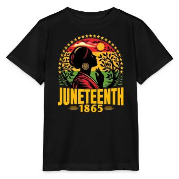 Célébration du Juneteenth : 19 juin 1865, Liberté - T-shirt bio MINI CREATOR Stanley/Stella Enfant - noir - Devant - Mikhail (115cm)