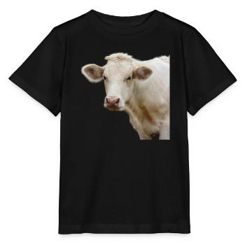 lustige Kuh Kuhkopf Geschenk Bauern - Stanley/Stella Kinder T-Shirt MINI CREATOR  - Schwarz - Vorne - Mikhail (115cm)