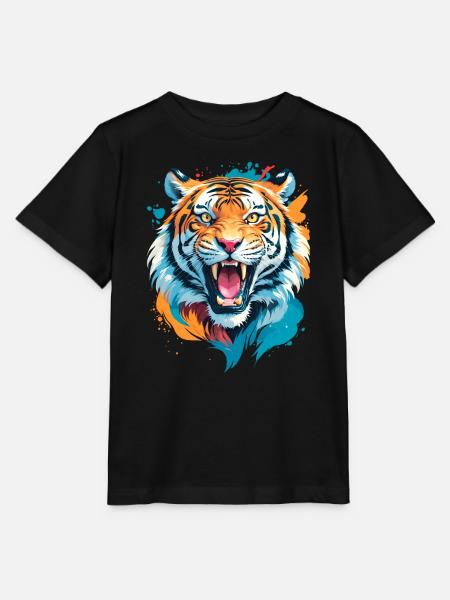 Nepal Tiger - Stanley/Stella Kinder T-Shirt MINI CREATOR  - Schwarz