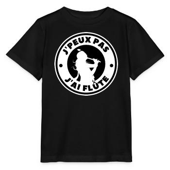 Ich kann keine Flöte haben - Stanley/Stella Kinder T-Shirt MINI CREATOR  - Schwarz - Vorne - Mikhail (115cm)