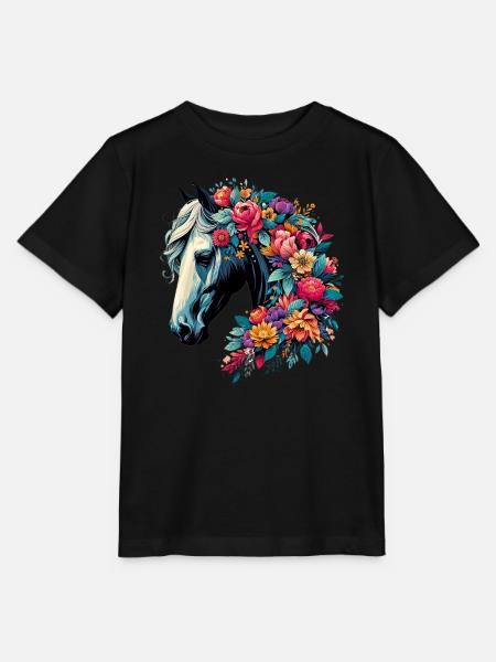 Pferd - Stanley/Stella Kinder T-Shirt MINI CREATOR - Schwarz