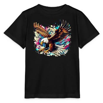 Eagle - Stanley/Stella MINI CREATOR Kids’ T-Shirt - black - Front - Mikhail (115cm)