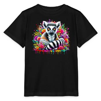 Lemur - Stanley/Stella MINI CREATOR Kids’ T-Shirt - black - Front - Mikhail (115cm)