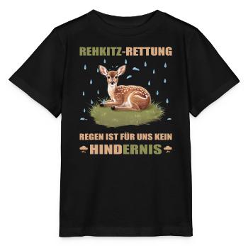 Rehkitz Rettung - Stanley/Stella Kinder T-Shirt MINI CREATOR  - Schwarz - Vorne - Mikhail (115cm)