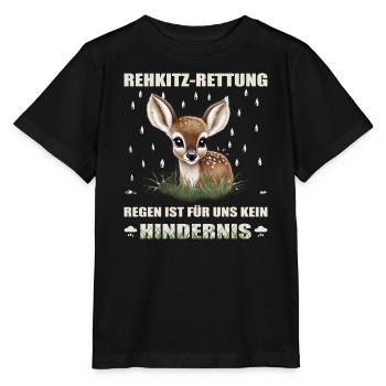Rehkitz Rettung - Stanley/Stella Kinder T-Shirt MINI CREATOR  - Schwarz - Vorne - Mikhail (115cm)