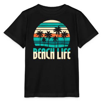 Strandleben Glückseligkeit - Stanley/Stella Kinder T-Shirt MINI CREATOR  - Schwarz - Vorne - Mikhail (115cm)
