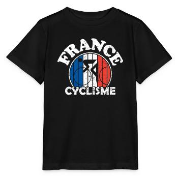 Radfahren - Radfahren - Radfahren - Frankreich cyclisme - Stanley/Stella Kinder T-Shirt MINI CREATOR  - Schwarz - Vorne - Mikhail (115cm)