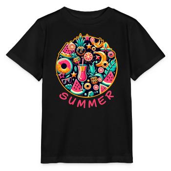 Sommerliche Farben - Stanley/Stella Kinder T-Shirt MINI CREATOR  - Schwarz - Vorne - Mikhail (115cm)