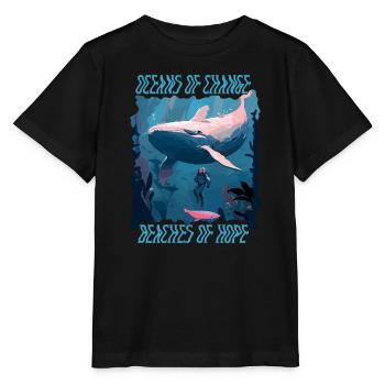 Badestrand & Meer plastikfrei gegen Verschmutzung - Stanley/Stella Kinder T-Shirt MINI CREATOR  - Schwarz - Vorne - Mikhail (115cm)