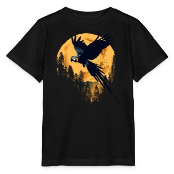 Perroquet Oiseau Ara Nature sauvage - T-shirt bio MINI CREATOR Stanley/Stella Enfant - noir - Devant - Mikhail (115cm)