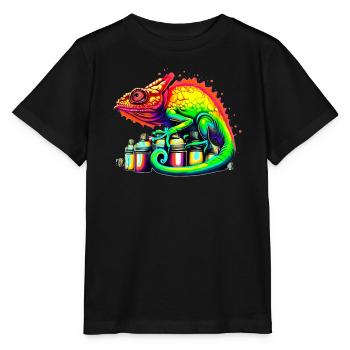 Chameleon - Stanley/Stella MINI CREATOR Kids’ T-Shirt - black - Front - Mikhail (115cm)
