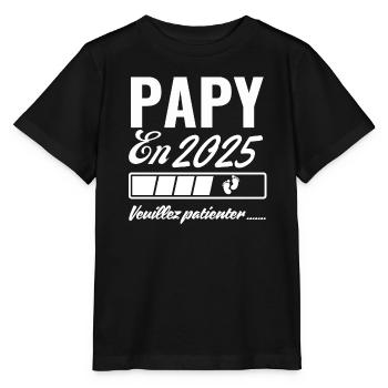 Grandpa In 2025 Please Wait - Stanley/Stella MINI CREATOR Kids’ T-Shirt - black - Front - Mikhail (115cm)