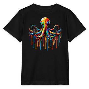 Pieuvre - T-shirt bio MINI CREATOR Stanley/Stella Enfant - noir - Devant - Mikhail (115cm)