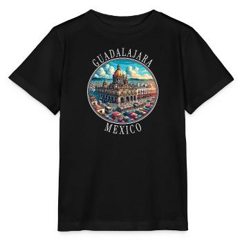 Guadalajara Mexiko Reise Design - Stanley/Stella Kinder T-Shirt MINI CREATOR  - Schwarz - Vorne - Mikhail (115cm)