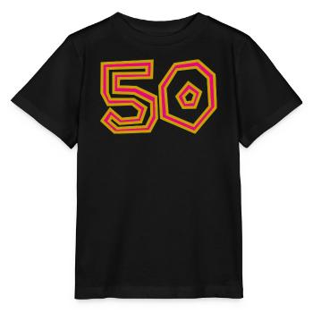 50. 50 ANS. 50e ANNIVERSAIRE. ANNIVERSAIRE 50 ANS. - T-shirt bio MINI CREATOR Stanley/Stella Enfant - noir - Devant - Mikhail (115cm)