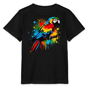 Papagei - Stanley/Stella Kinder T-Shirt MINI CREATOR  - Schwarz - Vorne - Mikhail (115cm)