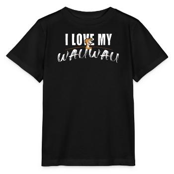 I love my Wauwau - Stanley/Stella Kinder T-Shirt MINI CREATOR  - Schwarz - Vorne - Mikhail (115cm)