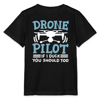 Drohnenpilot Drohne - Stanley/Stella Kinder T-Shirt MINI CREATOR  - Schwarz - Vorne - Mikhail (115cm)