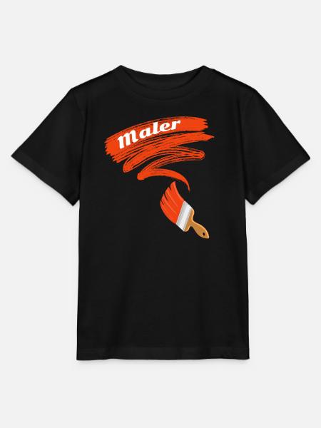 Kreativer Malpinsel Schriftzug - Stanley/Stella Kinder T-Shirt MINI CREATOR  - Schwarz
