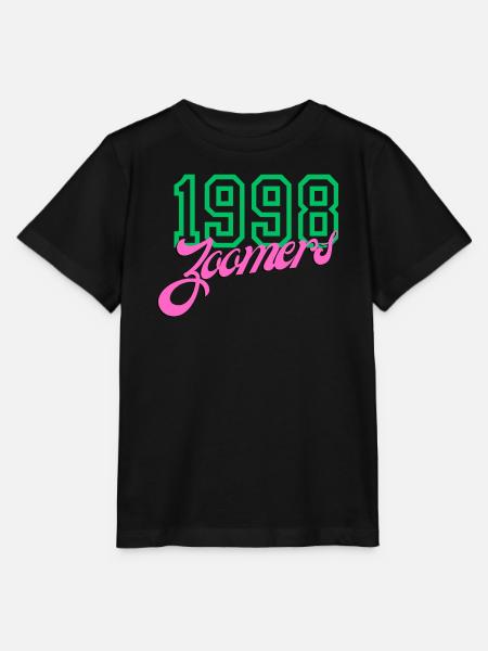 1998 Zoomers Retro-Typografie-Design - Stanley/Stella Kinder T-Shirt MINI CREATOR  - Schwarz