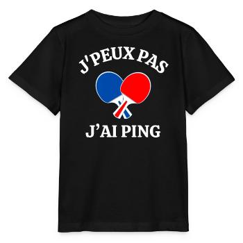 ping-pong, fan de ping-pong, ping - T-shirt bio MINI CREATOR Stanley/Stella Enfant - noir - Devant - Mikhail (115cm)