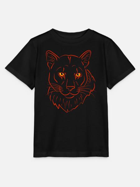 Bergloewe raubtier - Stanley/Stella Kinder T-Shirt MINI CREATOR - Schwarz