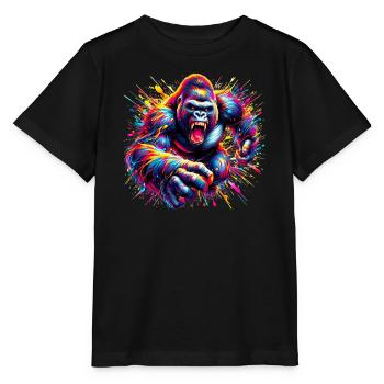 Gorilla - Stanley/Stella MINI CREATOR Kids’ T-Shirt - black - Front - Mikhail (115cm)