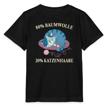 Cats, Cat Hair, Cat Lovers, - Stanley/Stella MINI CREATOR Kids’ T-Shirt - black - Front - Mikhail (115cm)