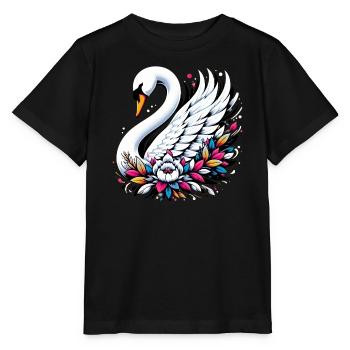 Cygne - T-shirt bio MINI CREATOR Stanley/Stella Enfant - noir - Devant - Mikhail (115cm)