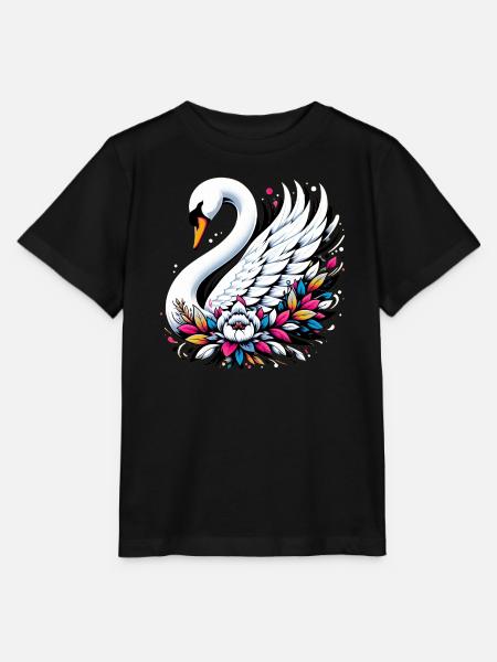 Schwan - Stanley/Stella Kinder T-Shirt MINI CREATOR - Schwarz