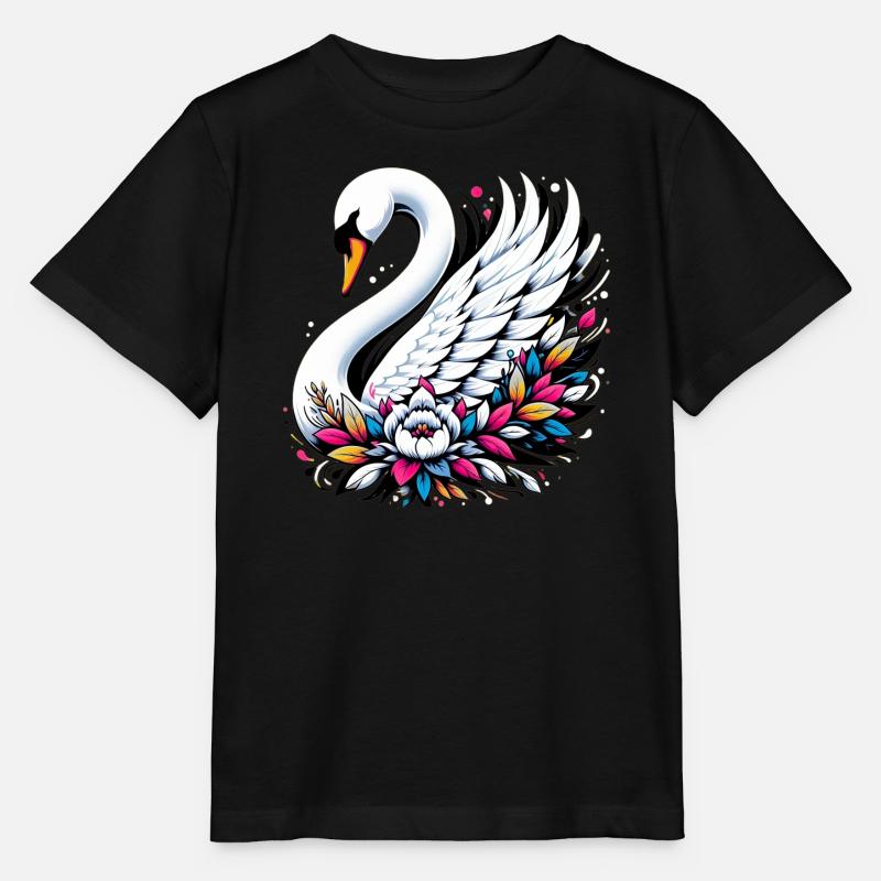 Schwan - Stanley/Stella Kinder T-Shirt MINI CREATOR  - Schwarz