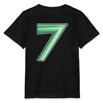 Sieben Motiv Zahl 7 - Stanley/Stella Kinder T-Shirt MINI CREATOR  - Schwarz - Vorne - Mikhail (115cm)