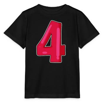 Number Number Four 4 - Stanley/Stella MINI CREATOR Kids’ T-Shirt - black - Front - Mikhail (115cm)