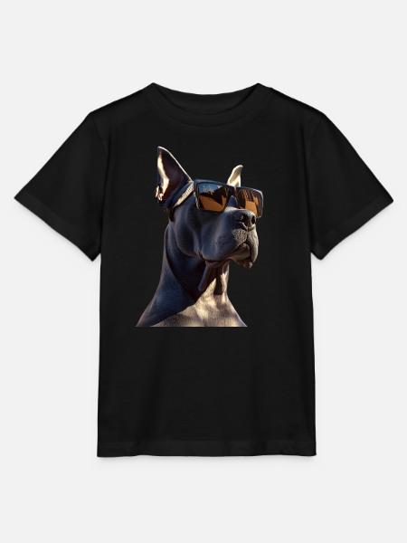 Deutsche Dogge Hatzrüde Saupacker Große Doggen - Stanley/Stella Kinder T-Shirt MINI CREATOR  - Schwarz