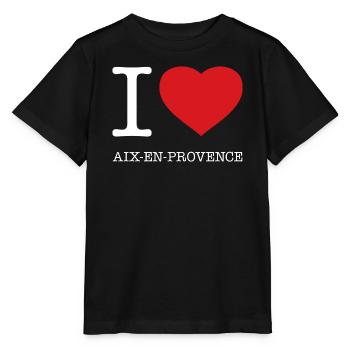 I LOVE AIX-EN-PROVENCE - Stanley/Stella MINI CREATOR Kids’ T-Shirt - black - Front - Mikhail (115cm)
